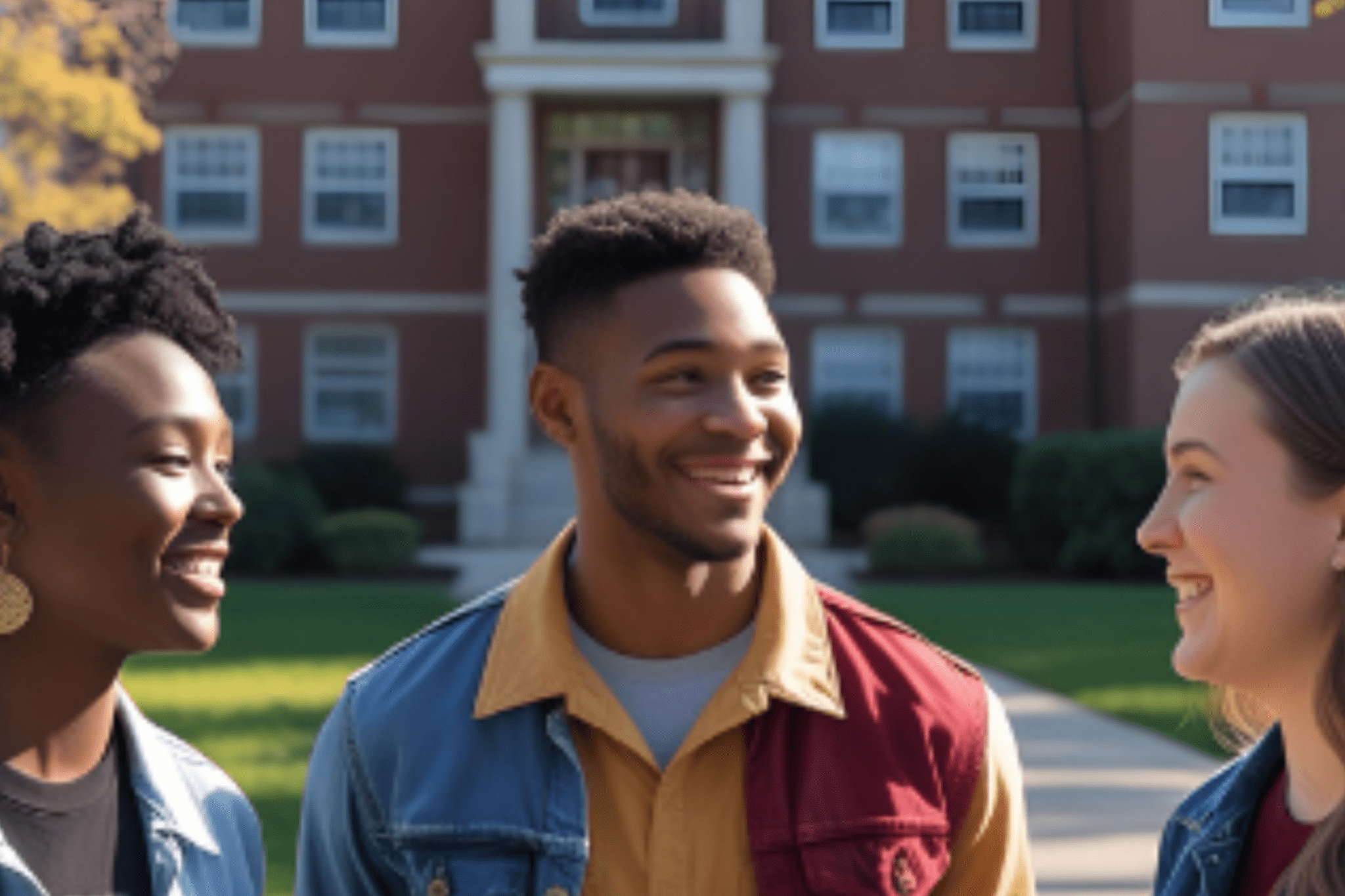 Bedroom with white bed, dark brown runner, wood floor, and modern bathroom with glass door